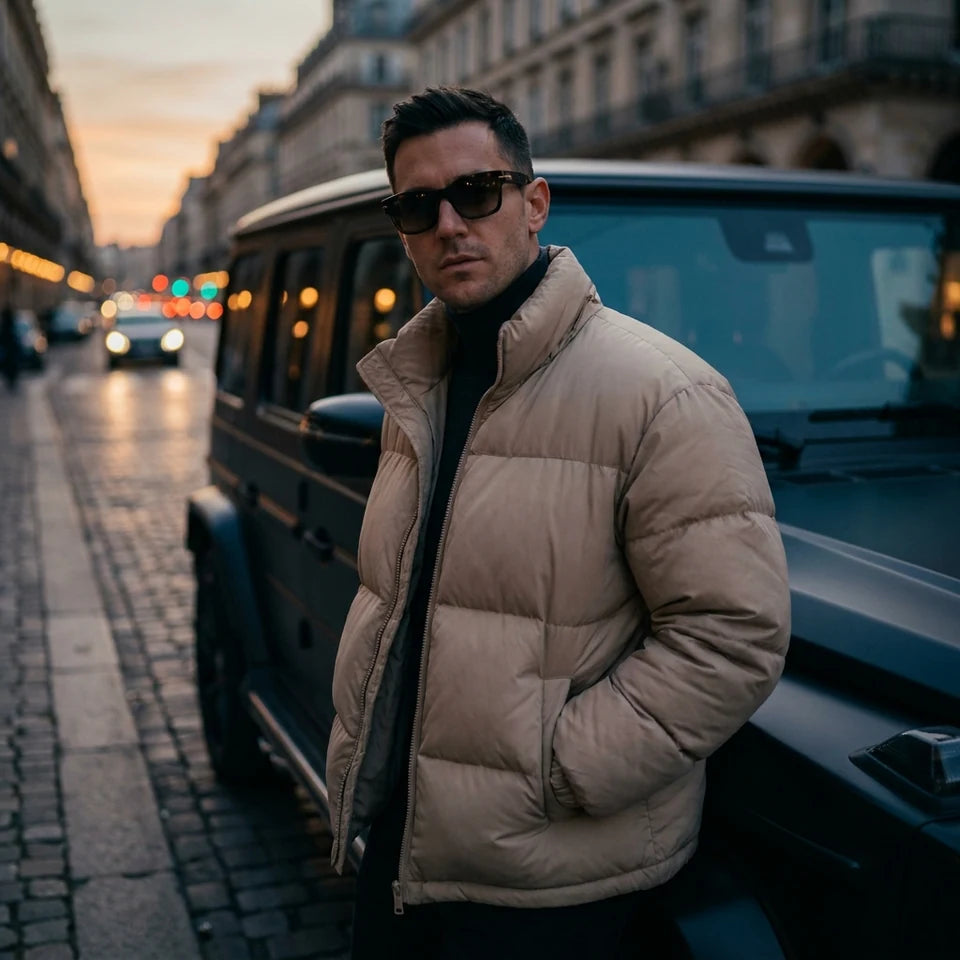 Look lifestyle aspiracional con la chaqueta beige