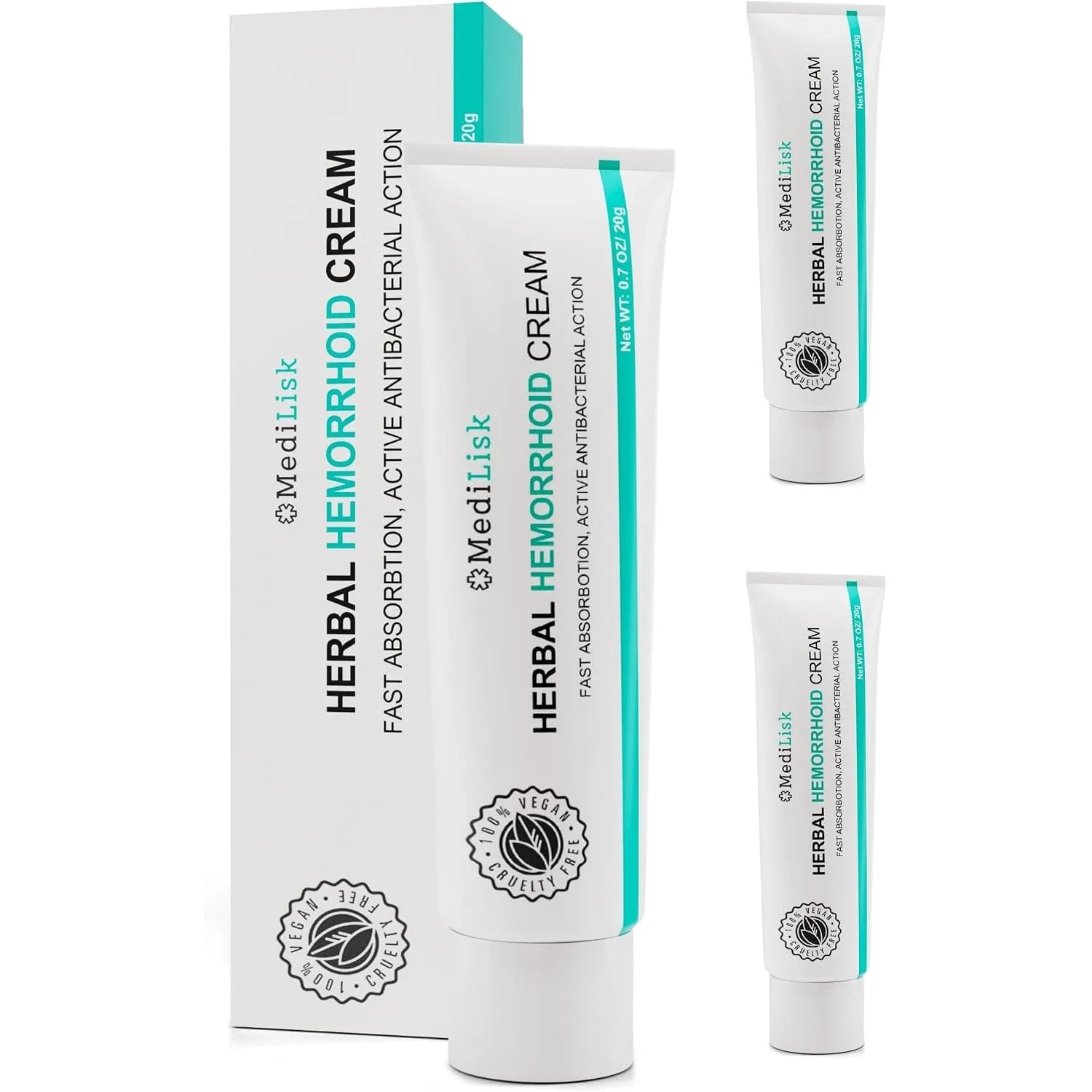 Crema herbal para hemorroides, empaque