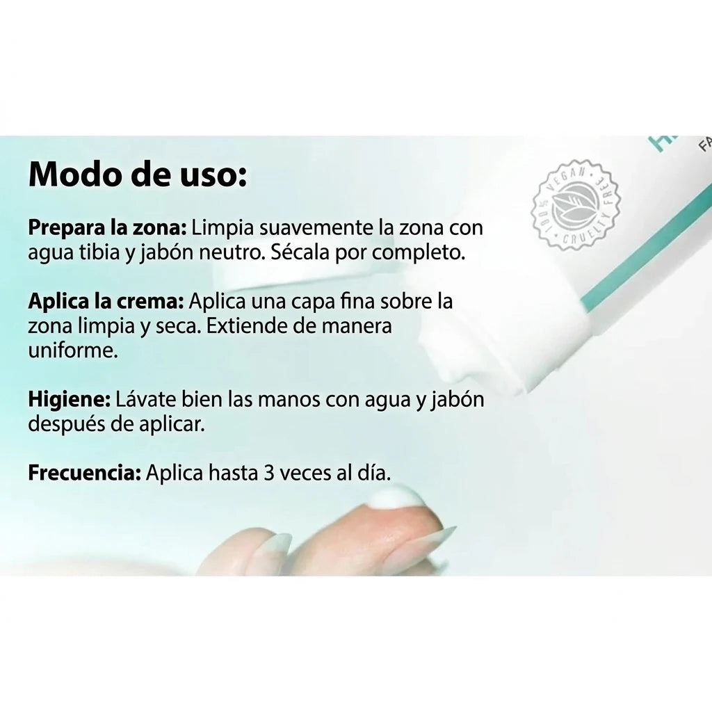 Modo de uso de la crema