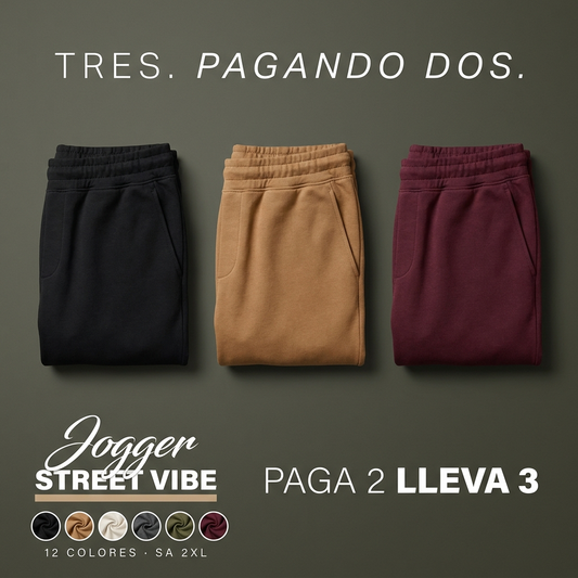 Jogger Street Vibe — Algodón Suave 220gr