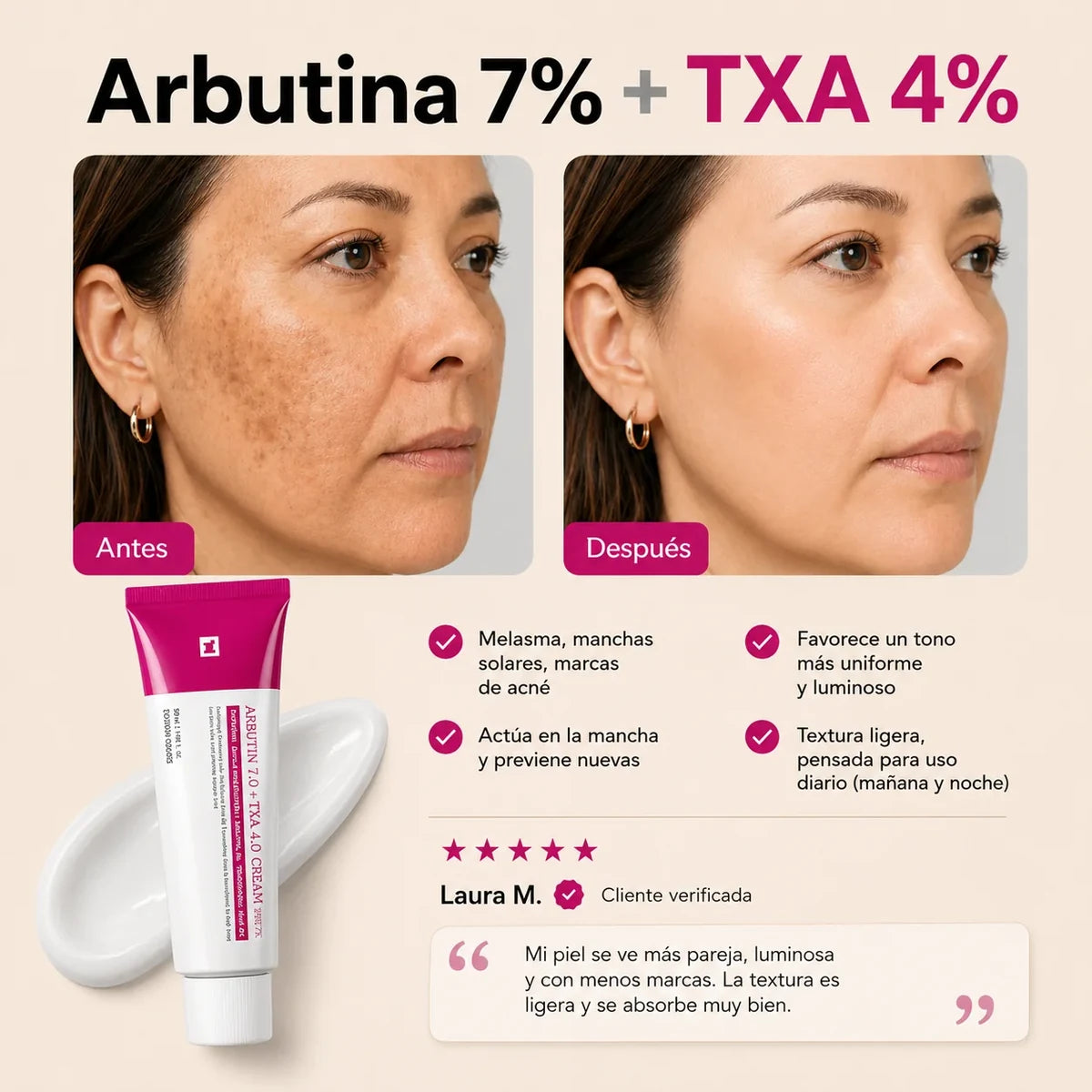 Textura ligera — se absorbe rápido