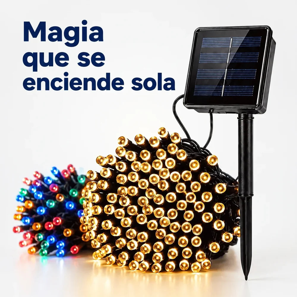 Magia que se enciende sola — energía solar