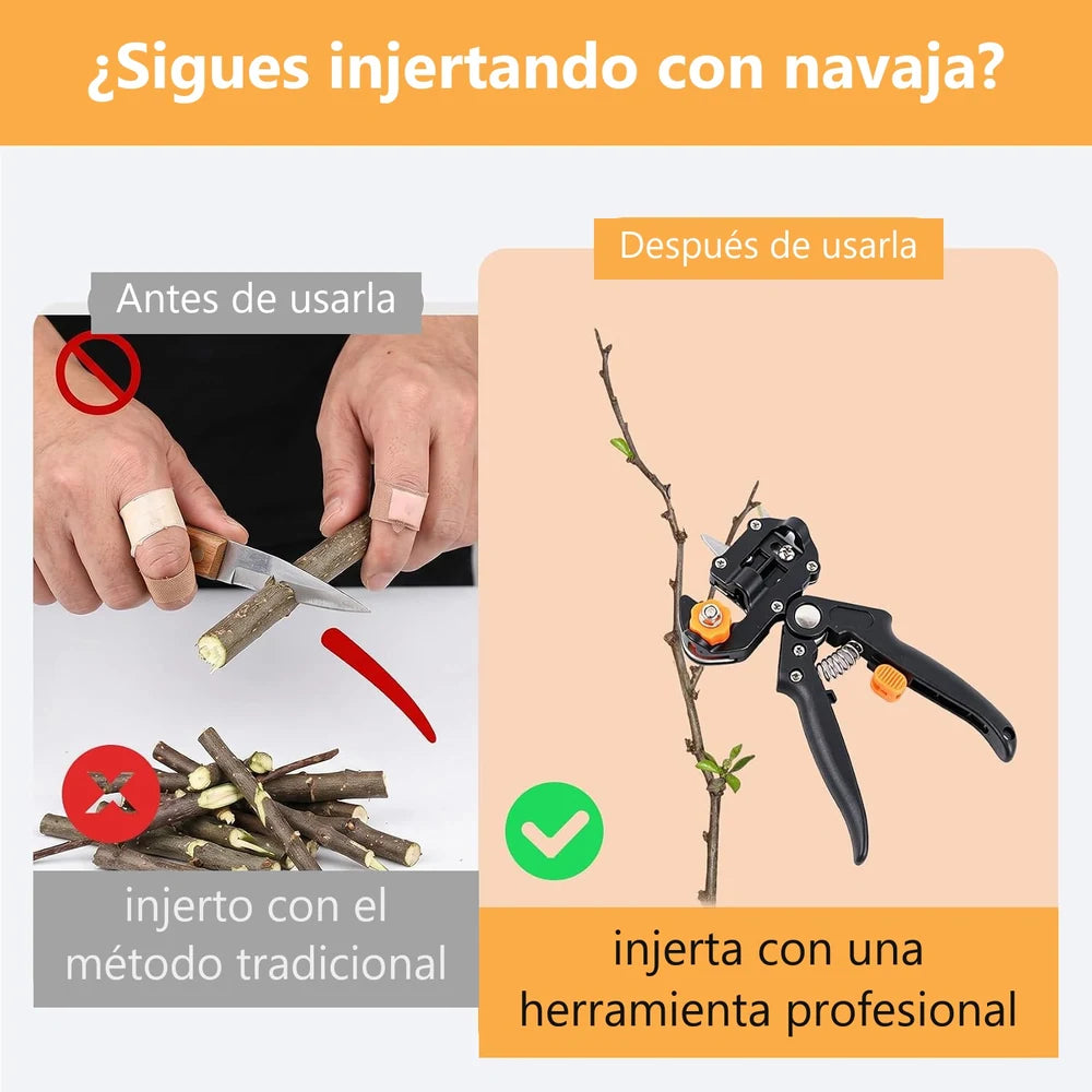El corte con navaja frente al corte hecho con la tijera de injertar