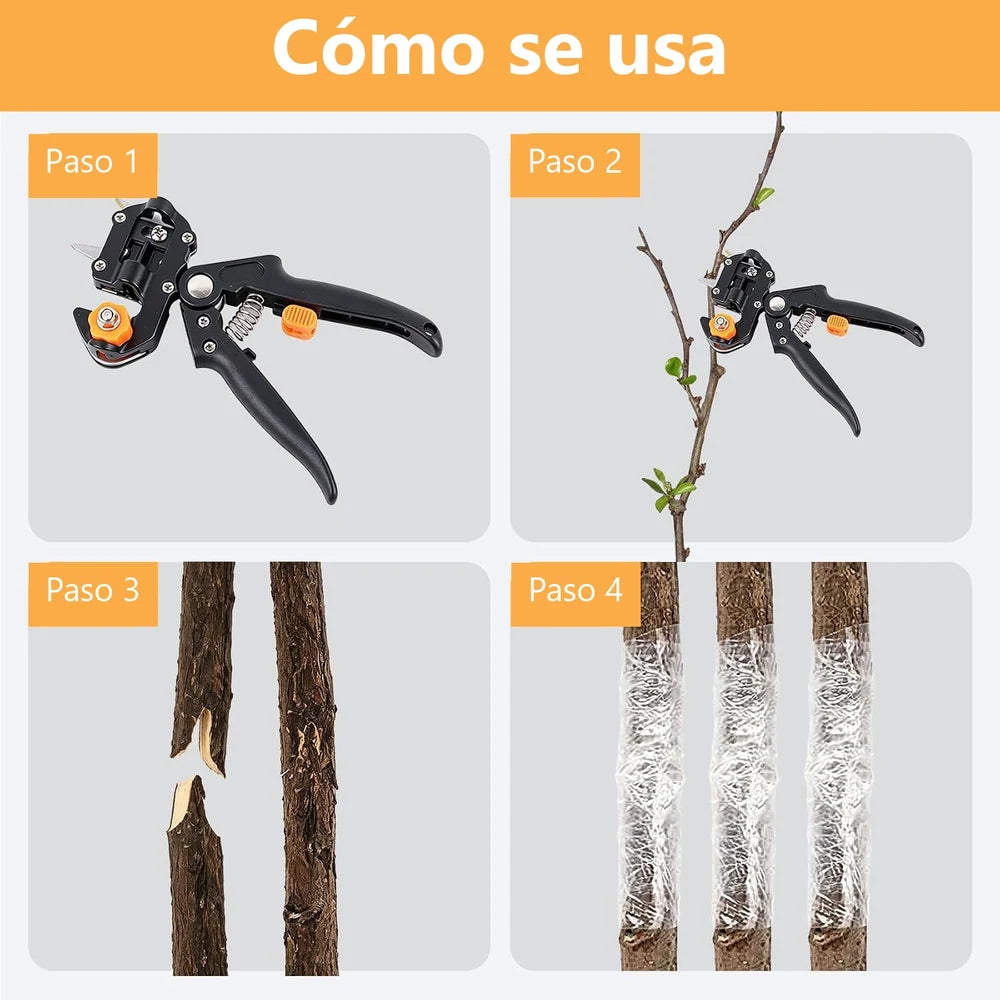 Los cuatro pasos: elegir la cuchilla, cortar, encajar y amarrar