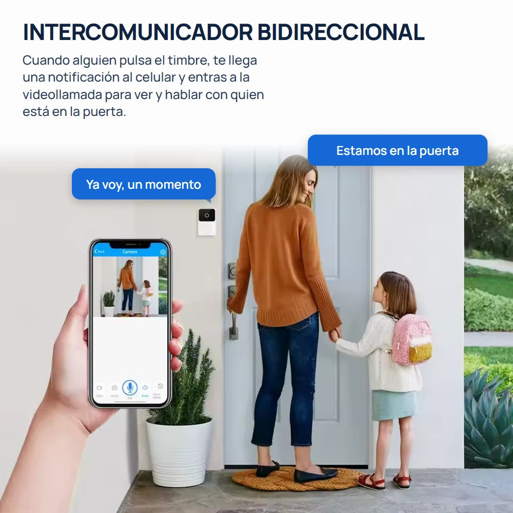 Intercomunicador bidireccional: ves y hablas desde el celular
