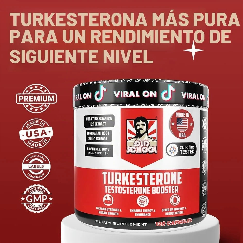 Turkesterone — detalle de la fórmula con Tongkat Ali y BioPerine
